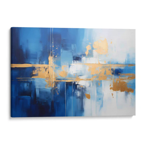 Abstracto Azul y Dorado: Obed Pereyra