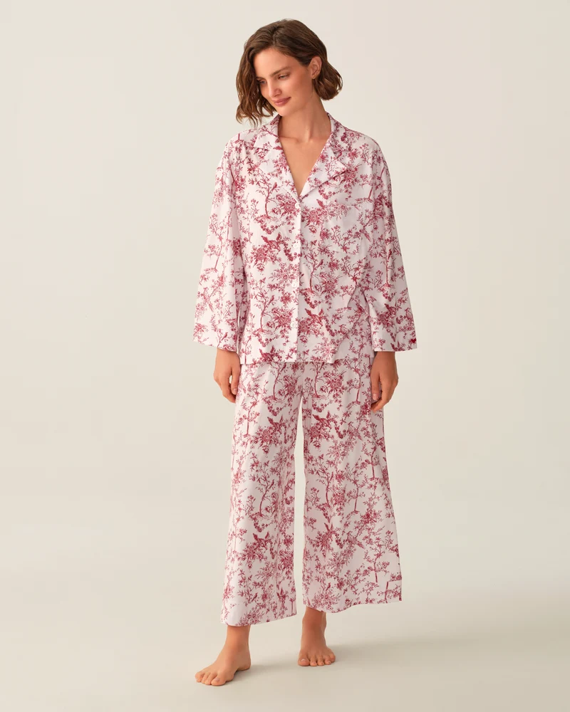 The Olivia Wide Leg Pima Pajama Set